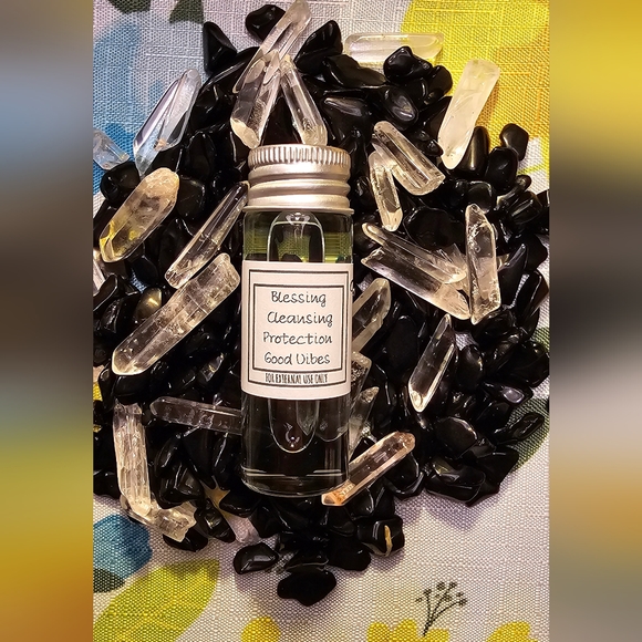 Mini 0.5oz/15mL Florida water 💧 Infused with black tourmaline & clear quartz - Picture 4 of 5
